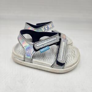 Native Charley Outdoor Sandals Toddler Size 5 Halographic Strappy